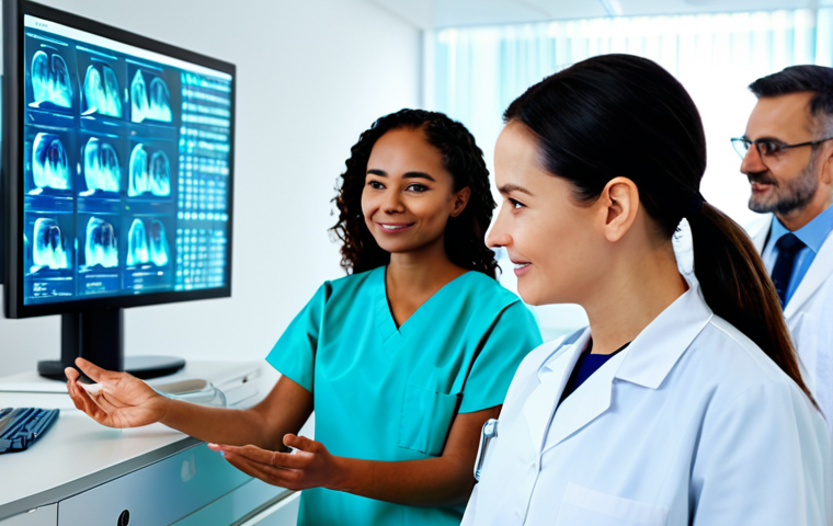 인공지능 관련 이직 성공 비법 - AI-Powered Healthcare**

"A diverse team of doctors and nurses in a modern, brightly lit hospital ro...