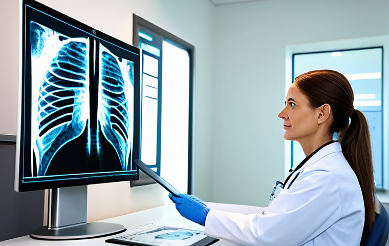 딥러닝 연구에서의 최신 트렌드 - AI-Assisted Medical Diagnosis**

"A doctor in a bright, modern hospital examining an X-ray with AI o...