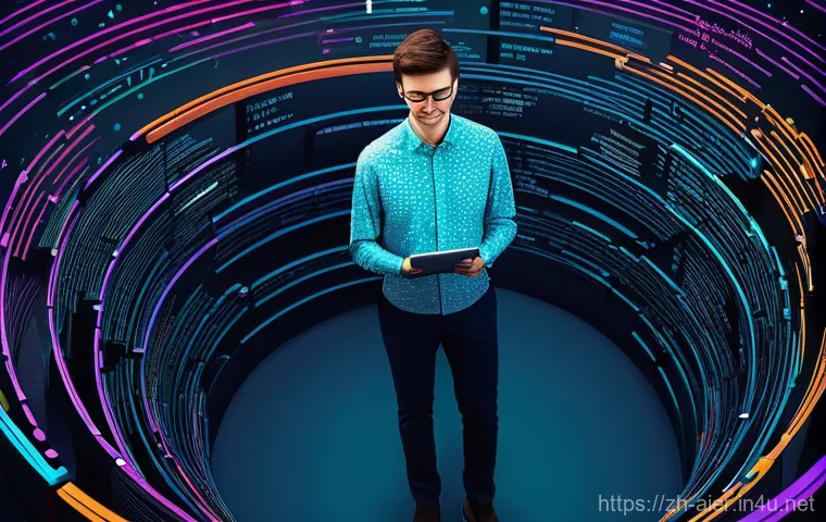 AI 연구와 학습에서의 장애 극복 - The Data Explorer's Maze**
A vibrant digital art illustration depicting a diligent young data scient...