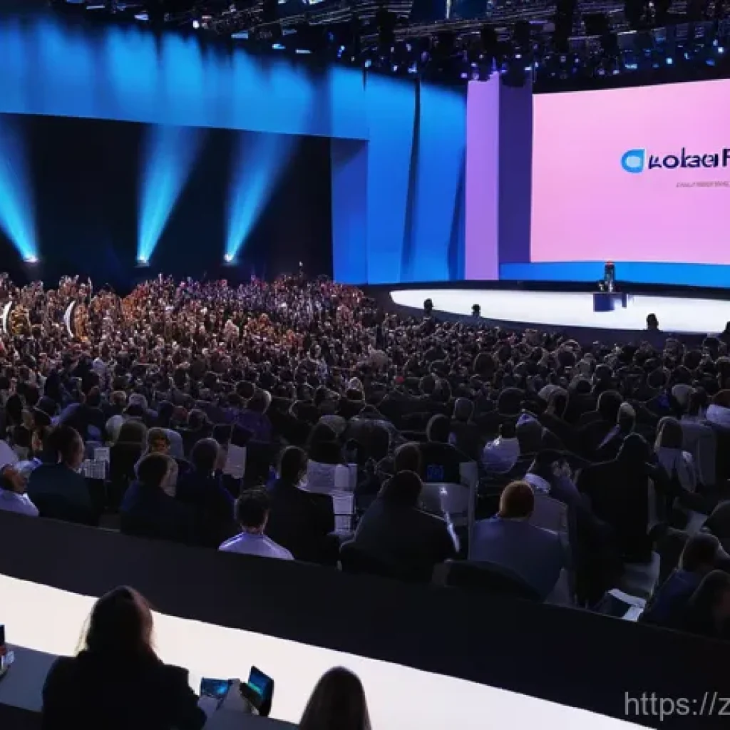 AI 관련 컨퍼런스와 참여 효과 - **Global AI Summit: The Future Unveiled**
    "A grand, futuristic convention center bustling with a...