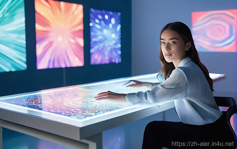 인공지능과 인간의 협업 사례 - Prompt 1: Creative Collaboration in a Futuristic Art Studio**