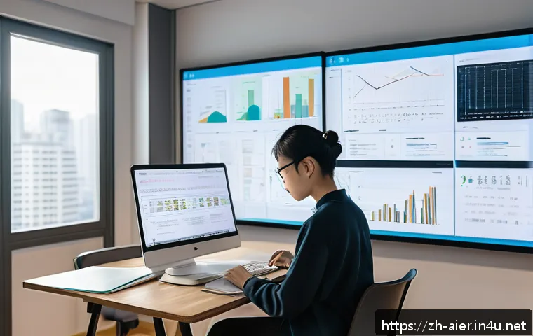 AI 분야 자격증 취득 방법 - A modern study environment showing a young Chinese adult focused on preparing for AI certification e...