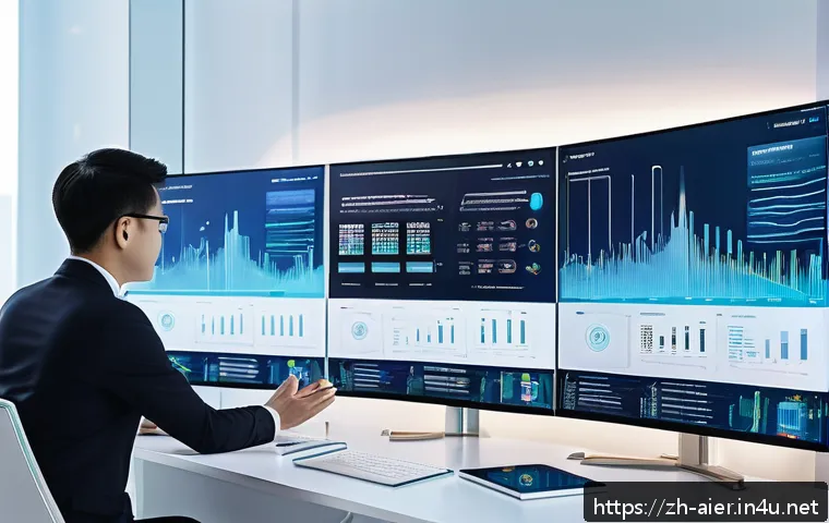 AI 기술을 활용한 비즈니스 프로세스 자동화 - A modern corporate office scene showcasing AI-driven automation enhancing operational efficiency: di...